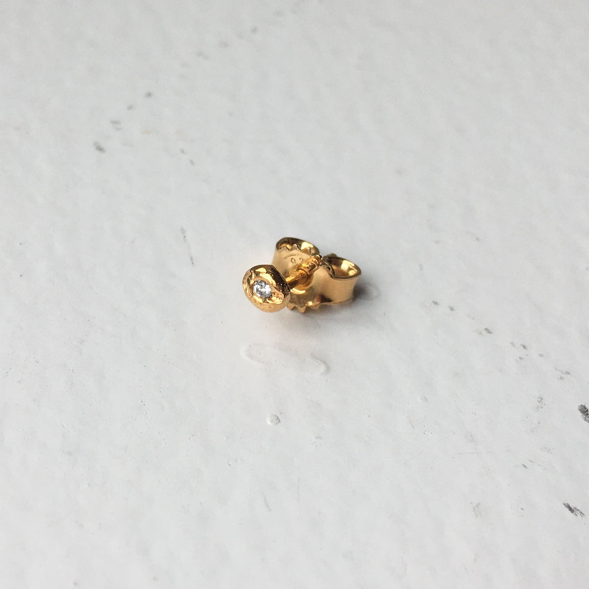 Mini Diamond Rock Stud Earrings